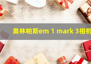 奥林帕斯em 1 mark 3相机